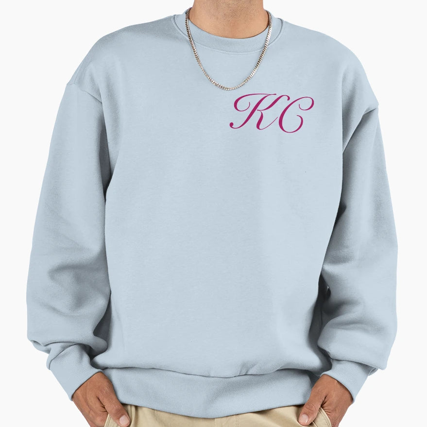 Kc Initial Sweatshirt - Trendy Graphic for Adults - T-Shirt, Sweatshirt, Hoodie