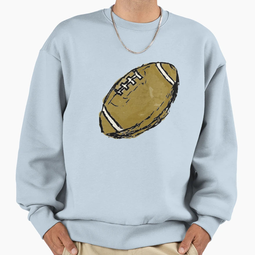 Sketchy Football Sweatshirt - Graphic Print for Adults - T-Shirt, Sweatshirt, Hoodie