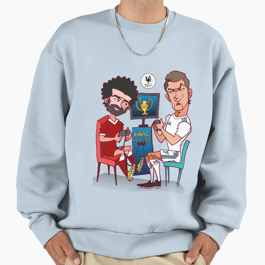 Mohamed Salah Cristiano Ronaldo Sweatshirt - Aesthetic Graphic Unisex - T-Shirt, Sweatshirt, Hoodie