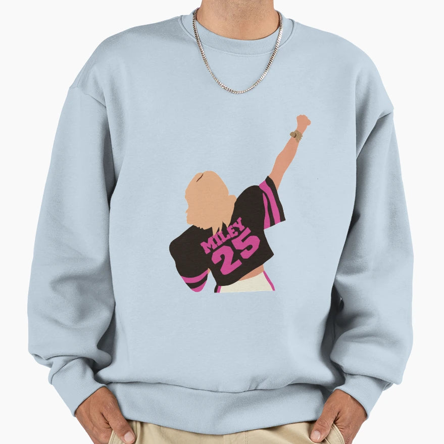 Miley Cyrus Super Bowl Sweatshirt - Unique Graphic for Adults - T-Shirt, Sweatshirt, Hoodie