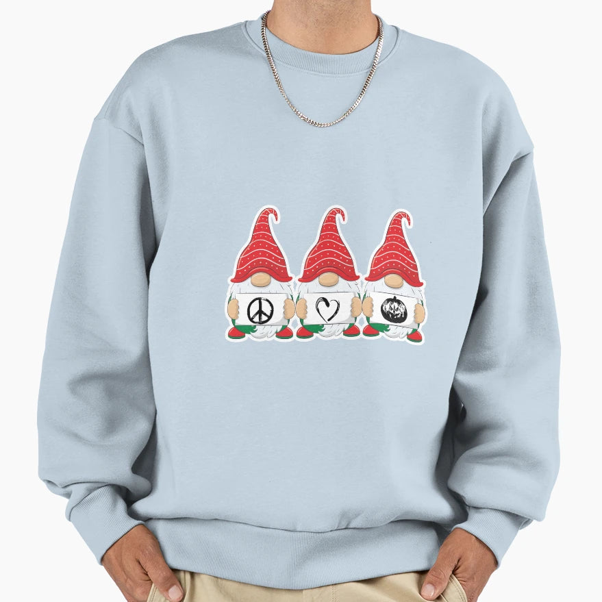 Fall Gnomes Peace Love And Sweatshirt - Casual Everyday Wear for Adults - T-Shirt, Sweatshirt, Hoodie