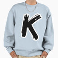 K Brush Capital Letter Initial Modern T-Shirt - Novelty Apparel for Adults - T-Shirt, Sweatshirt, Hoodie