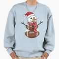 Football Snowman Holiday Art Sweatshirt - Unique Graphic Men Women - T-Shirt, Sweatshirt, Hoodie