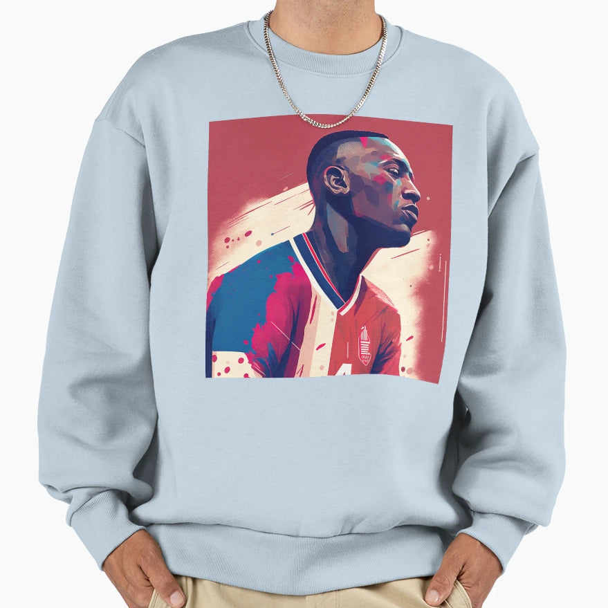Football Player Artful Sweatshirt - Trendy Graphic for Adults - T-Shirt, Sweatshirt, Hoodie