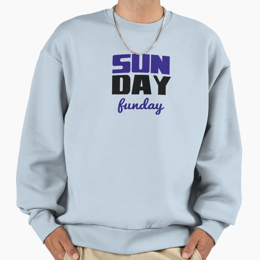 Sunday Funday Stacked Sweatshirt - Unique Graphic Unisex - T-Shirt, Sweatshirt, Hoodie