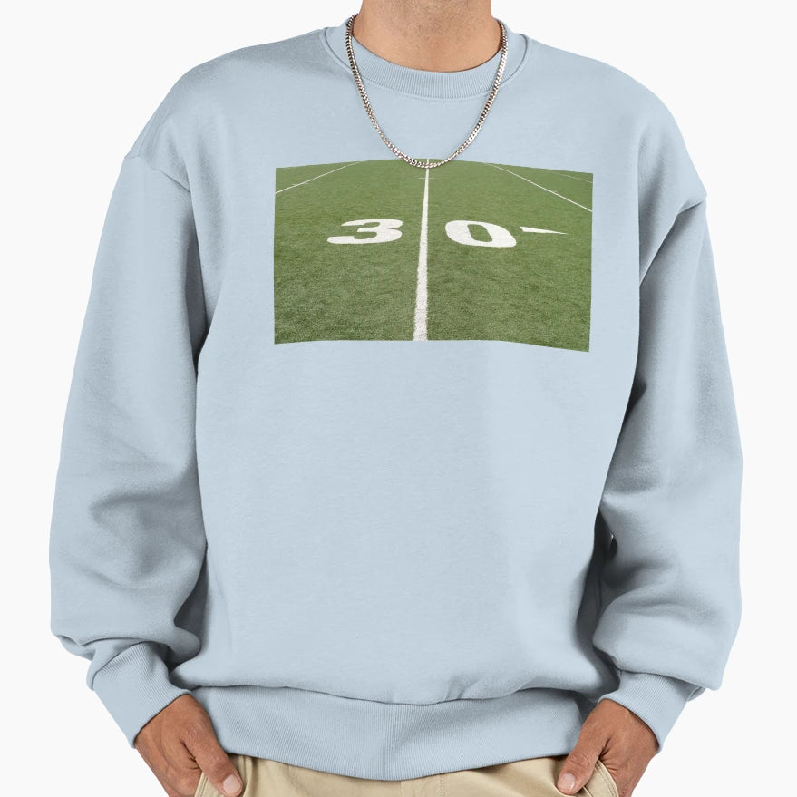 Football Field Thirty Sweatshirt - Unique Graphic Unisex - T-Shirt, Sweatshirt, Hoodie