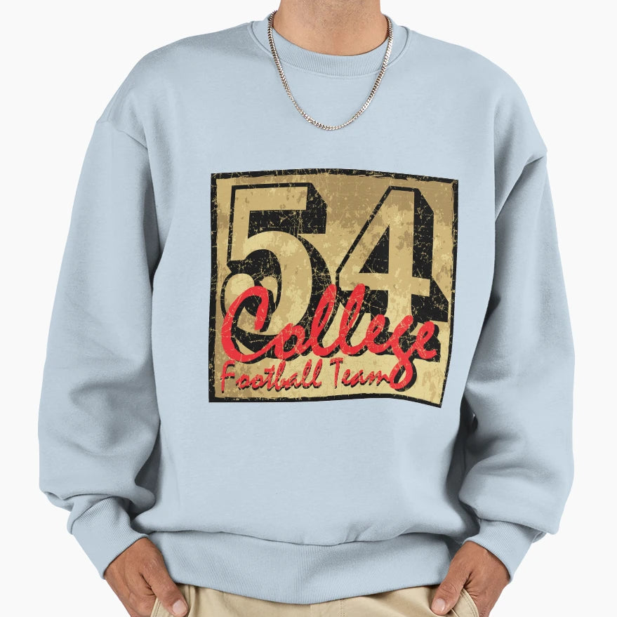 54 College Football Team Sweatshirt - Custom Art Print Unisex - T-Shirt, Sweatshirt, Hoodie
