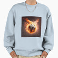 Soccer Ball Fire Sweatshirt - Novelty Apparel Men Women - T-Shirt, Sweatshirt, Hoodie