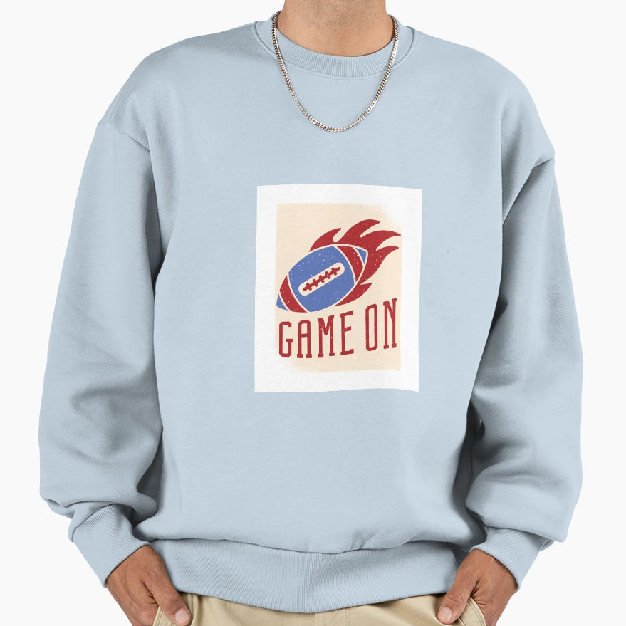 Fire Football Sweatshirt - Custom Art Print Unisex - T-Shirt, Sweatshirt, Hoodie