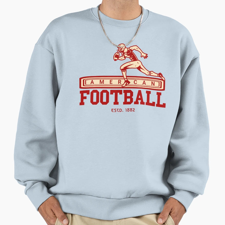 American Football Estd 1882 Sweatshirt - Aesthetic Graphic for Adults - T-Shirt, Sweatshirt, Hoodie