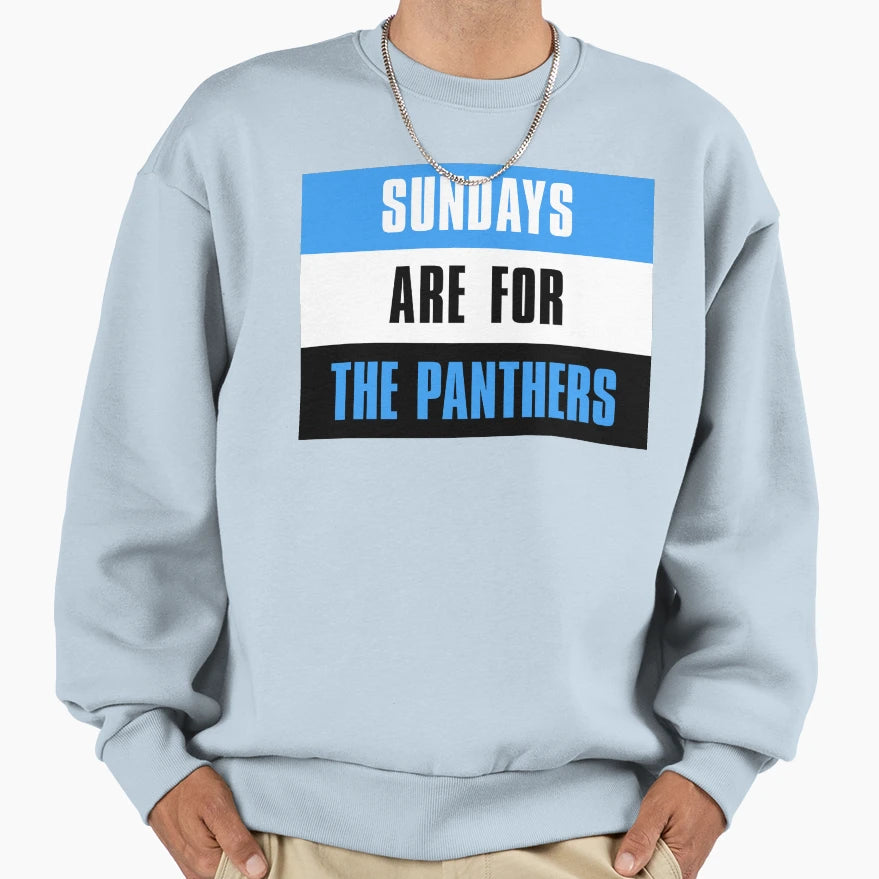 Sundays Are Panthers Carolina Sweatshirt - Minimalist Print Men Women - T-Shirt, Sweatshirt, Hoodie