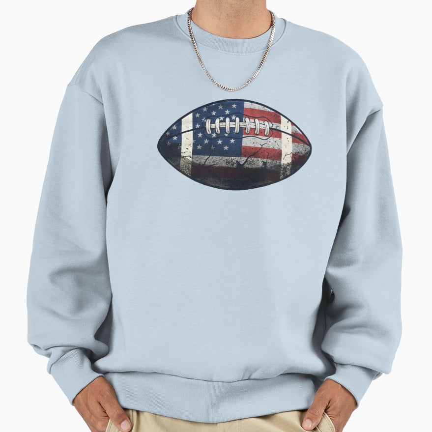 Patriotic Stars American Football Sweatshirt - Novelty Apparel for Adults - T-Shirt, Sweatshirt, Hoodie