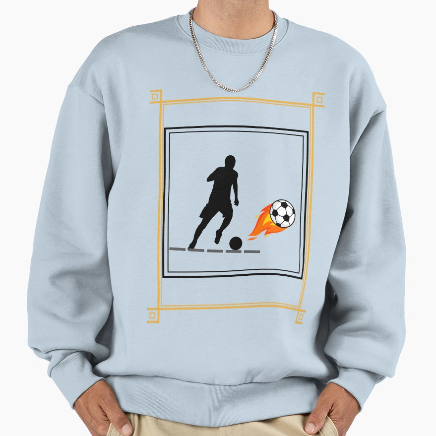Kicking Fireball Sweatshirt - Novelty Apparel for Adults - T-Shirt, Sweatshirt, Hoodie