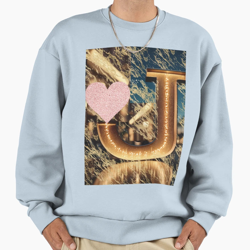 Initial Letter J Sweatshirt - Casual Everyday Wear Men Women - T-Shirt, Sweatshirt, Hoodie