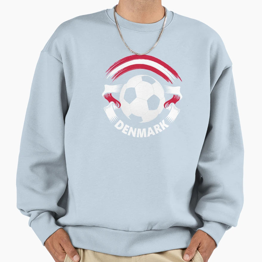 Denmark Football Soccer Fan Flag Sweatshirt - Fun Novelty Design Men Women - T-Shirt, Sweatshirt, Hoodie