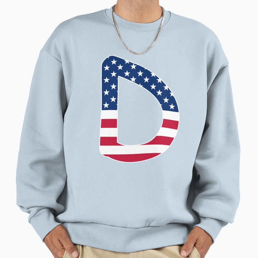 Letter D Capital Alphabet Sweatshirt - Aesthetic Graphic Men Women - T-Shirt, Sweatshirt, Hoodie