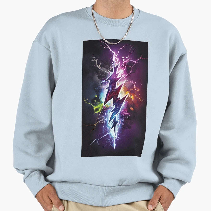 Electrifying Bolt Lightning Sweatshirt - Graphic Print for Adults - T-Shirt, Sweatshirt, Hoodie