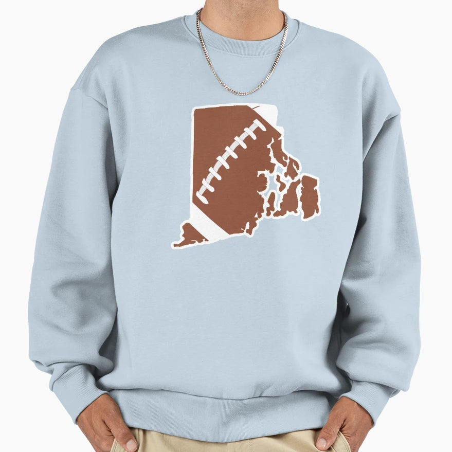 Football Rhode Island Fun Football Sweatshirt - Minimalist Print Unisex - T-Shirt, Sweatshirt, Hoodie