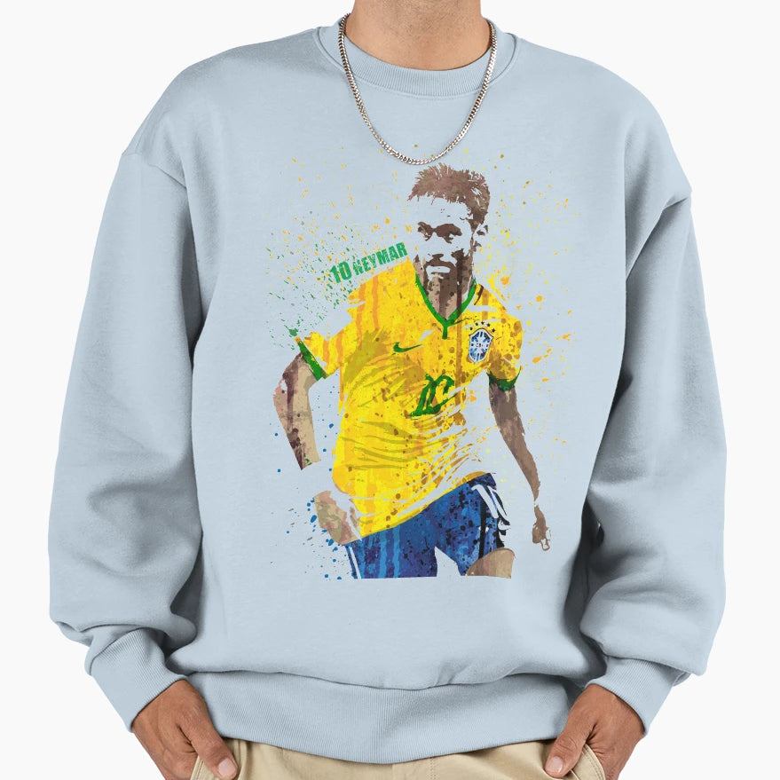 Sports Art Brazil White Sweatshirt - Custom Art Print Unisex - T-Shirt, Sweatshirt, Hoodie