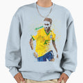 Sports Art Brazil White Sweatshirt - Custom Art Print Unisex - T-Shirt, Sweatshirt, Hoodie