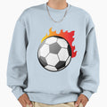 Football Fire Ball Football Ball Sweatshirt - Custom Art Print for Adults - T-Shirt, Sweatshirt, Hoodie