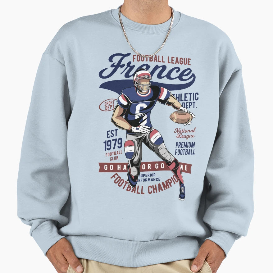 France Football League Sweatshirt - Fun Novelty Design Men Women - T-Shirt, Sweatshirt, Hoodie