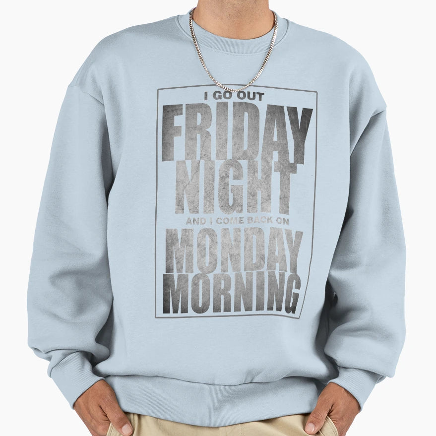 Friday Night Sweatshirt - Fun Novelty Design for Adults - T-Shirt, Sweatshirt, Hoodie