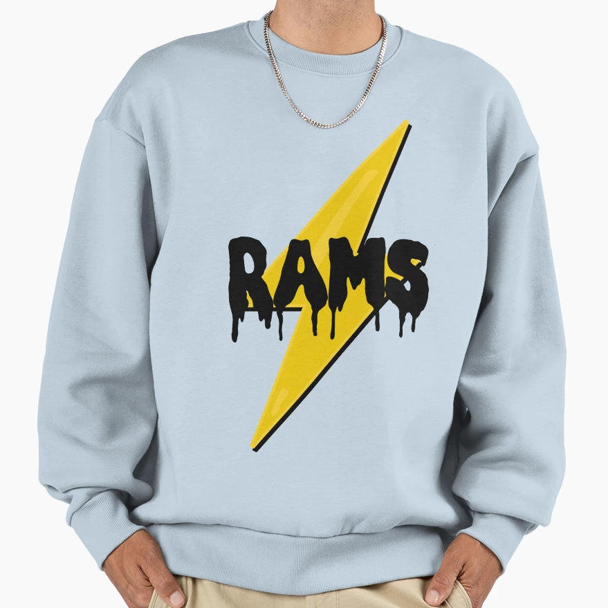 Rams Thunder Sweatshirt - Fun Novelty Design Unisex - T-Shirt, Sweatshirt, Hoodie