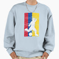 Colombia Flag Soccer Player Sweatshirt - Aesthetic Graphic for Adults - T-Shirt, Sweatshirt, Hoodie