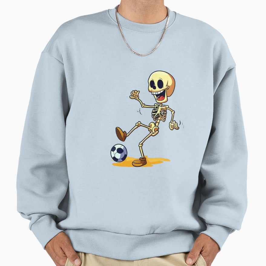 Soccer Player Skeleton Sweatshirt - Graphic Print Unisex - T-Shirt, Sweatshirt, Hoodie