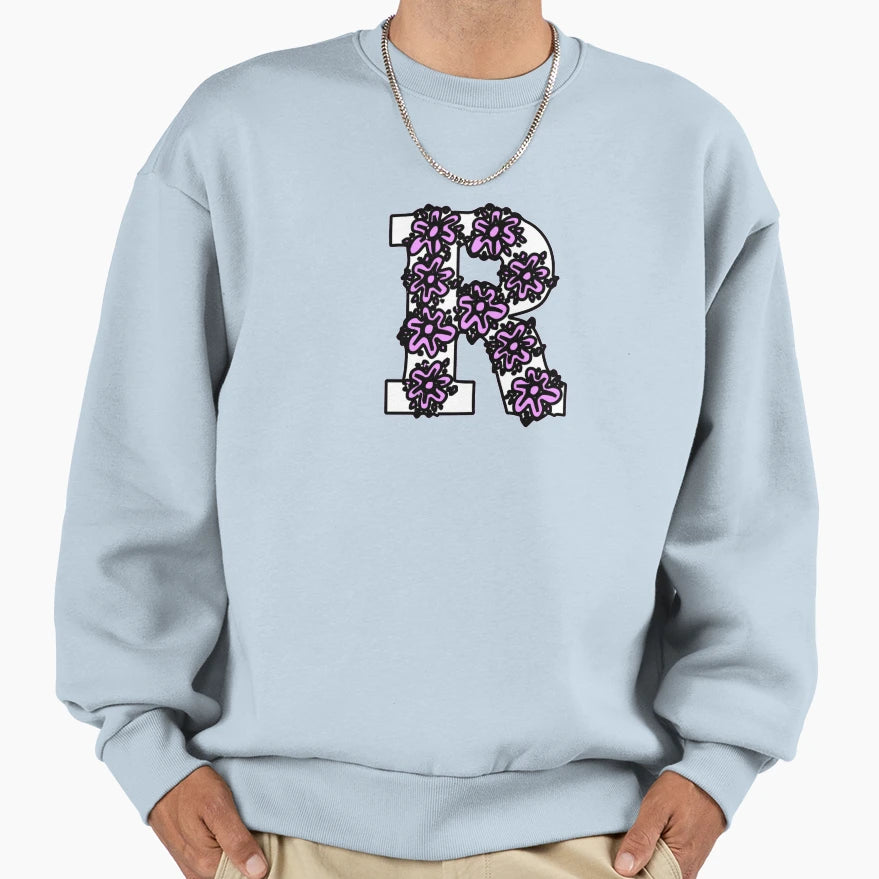 Alphabet Letter R Sweatshirt - Aesthetic Graphic Men Women - T-Shirt, Sweatshirt, Hoodie