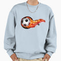 Soccer Ball Fire Sweatshirt - Trendy Graphic Men Women - T-Shirt, Sweatshirt, Hoodie