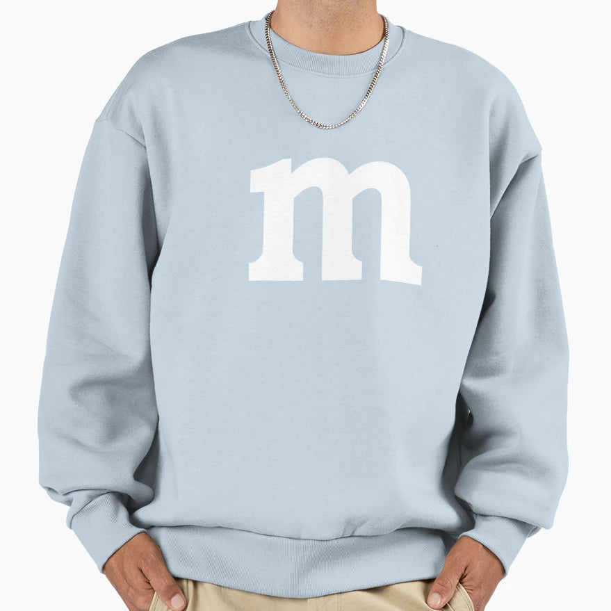 Letter M Lower Case M Alphabet T-Shirt - Novelty Apparel Men Women - T-Shirt, Sweatshirt, Hoodie