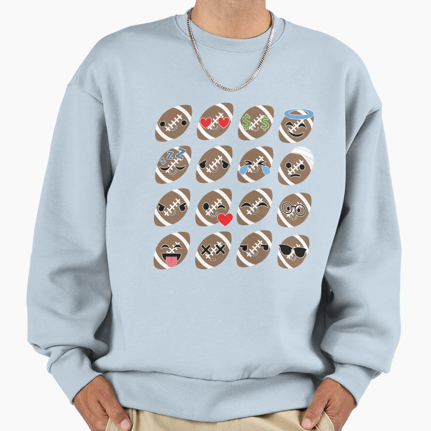 Rugby Emoji Sweatshirt - Novelty Apparel Unisex - T-Shirt, Sweatshirt, Hoodie