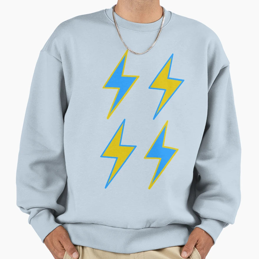Blue And Yellow Lightning Pack Sweatshirt - Minimalist Print Men Women - T-Shirt, Sweatshirt, Hoodie