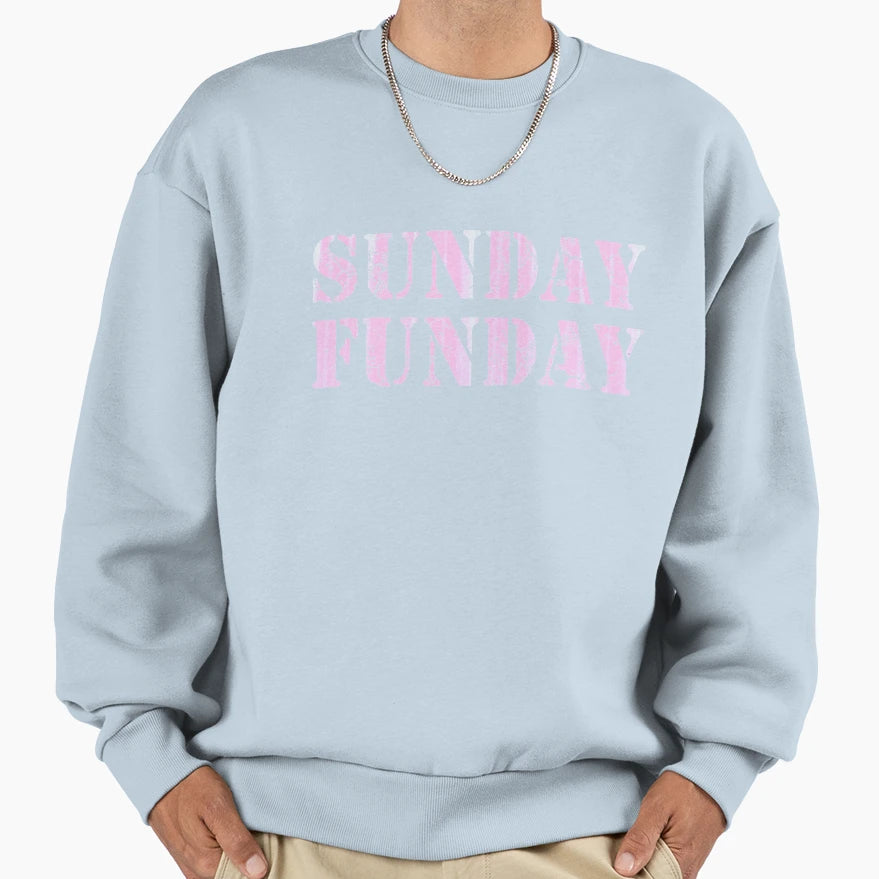 Sunday Funday Football Sweatshirt - Aesthetic Graphic for Adults - T-Shirt, Sweatshirt, Hoodie