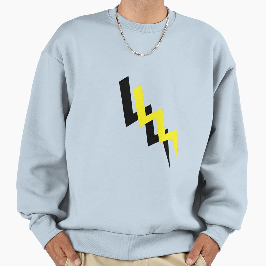 Black And Yellow Lightning Sweatshirt - Trendy Graphic Unisex - T-Shirt, Sweatshirt, Hoodie