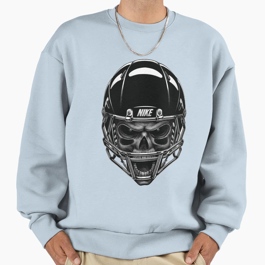 American Football Skull Sweatshirt - Aesthetic Graphic Men Women - T-Shirt, Sweatshirt, Hoodie