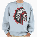 Skull Warbonnet Black White Sweatshirt - Novelty Apparel for Adults - T-Shirt, Sweatshirt, Hoodie