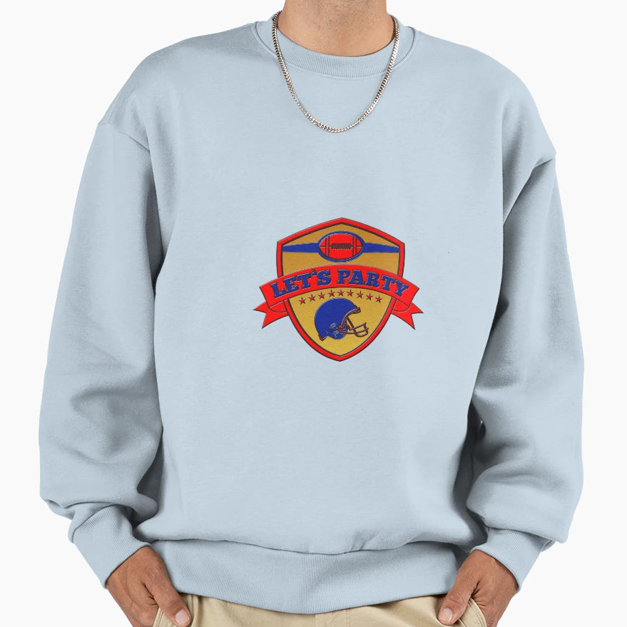 American Football Lets Party Shield Sweatshirt - Novelty Apparel Men Women - T-Shirt, Sweatshirt, Hoodie