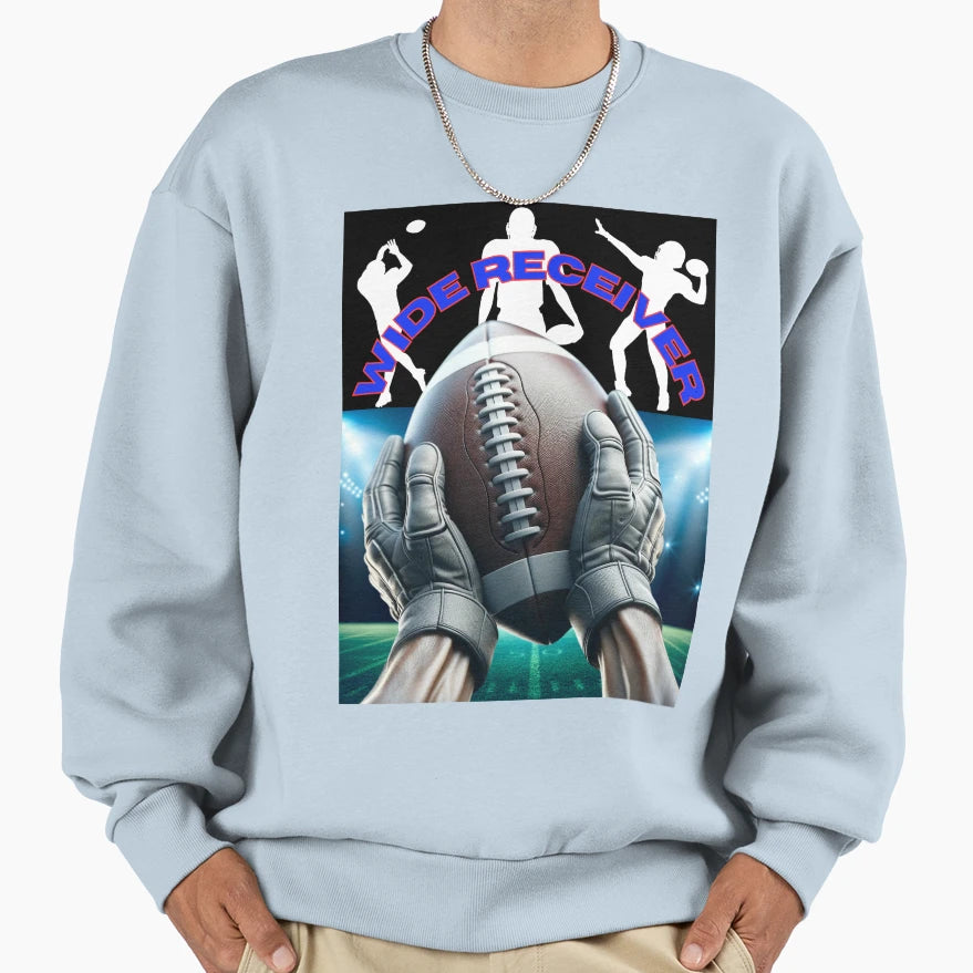 American Football Wide Receiver Sweatshirt - Custom Art Print Men Women - T-Shirt, Sweatshirt, Hoodie