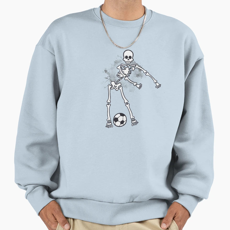 Dabbing Skeleton Soccer Ball Sweatshirt - Custom Art Print for Adults - T-Shirt, Sweatshirt, Hoodie