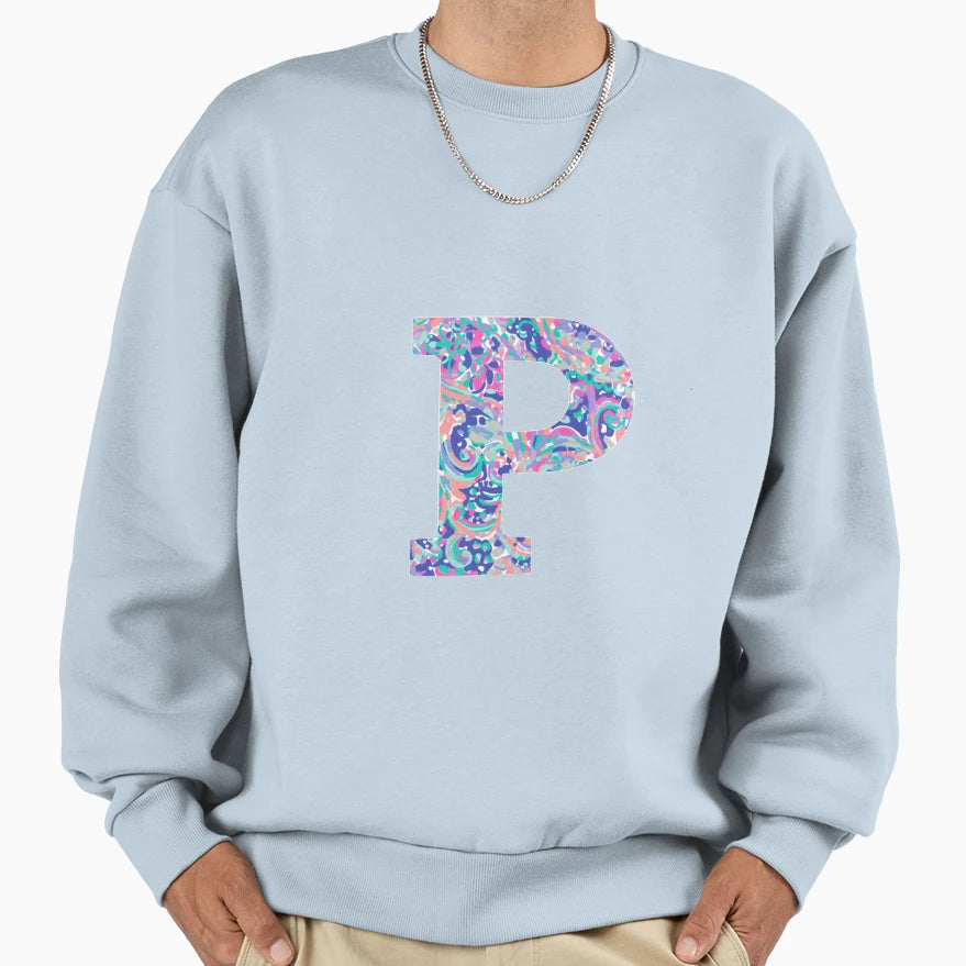 Letter P Sweatshirt - Trendy Graphic for Adults - T-Shirt, Sweatshirt, Hoodie