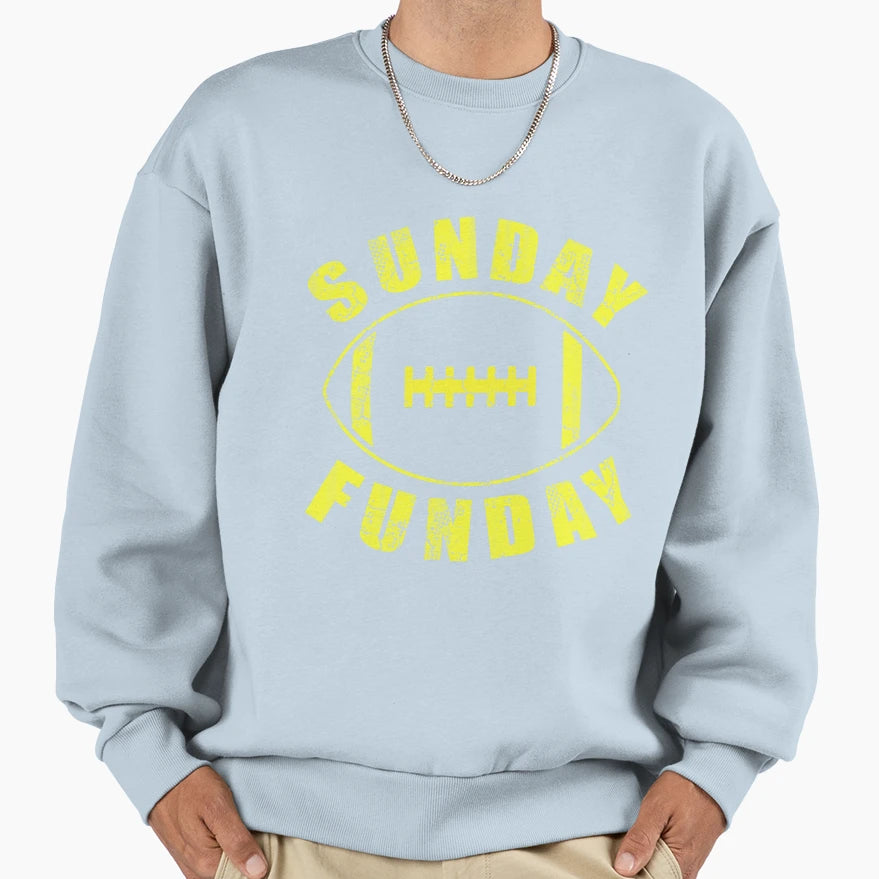 Sunday Funday Football Sweatshirt - Aesthetic Graphic for Adults - T-Shirt, Sweatshirt, Hoodie