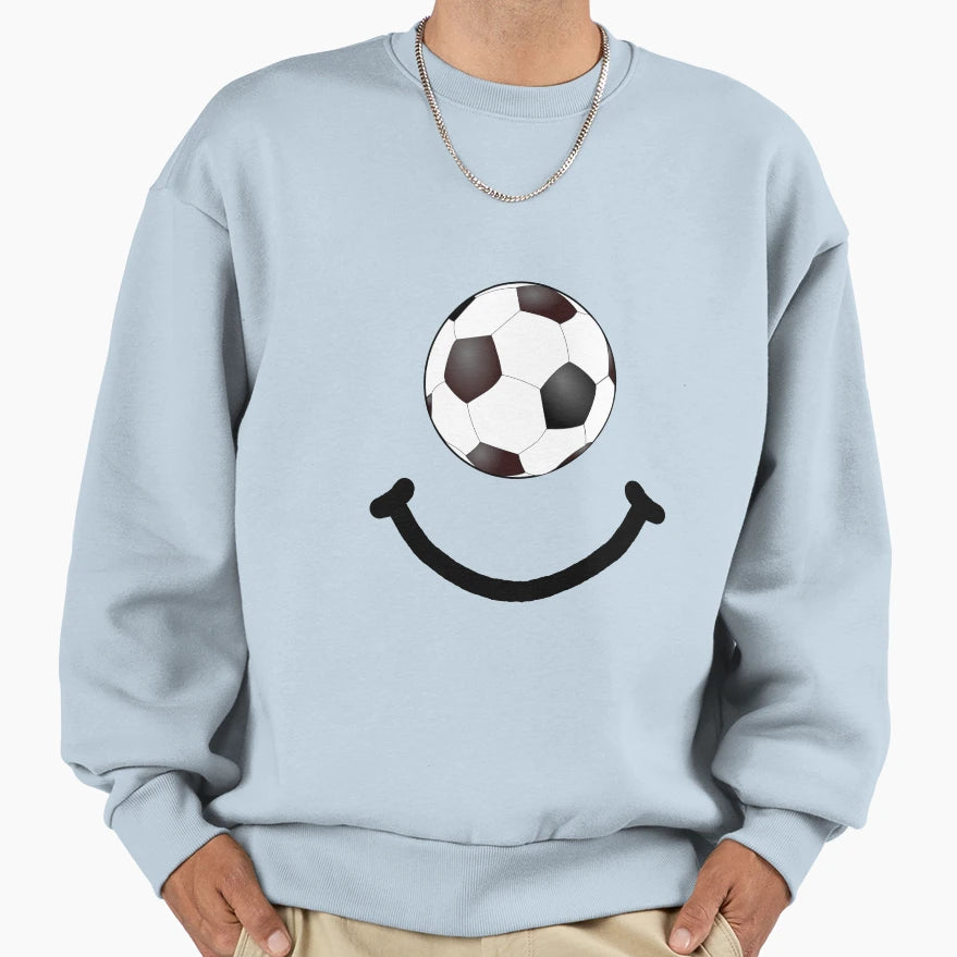 Soccer Smile Sweatshirt - Minimalist Print Unisex - T-Shirt, Sweatshirt, Hoodie