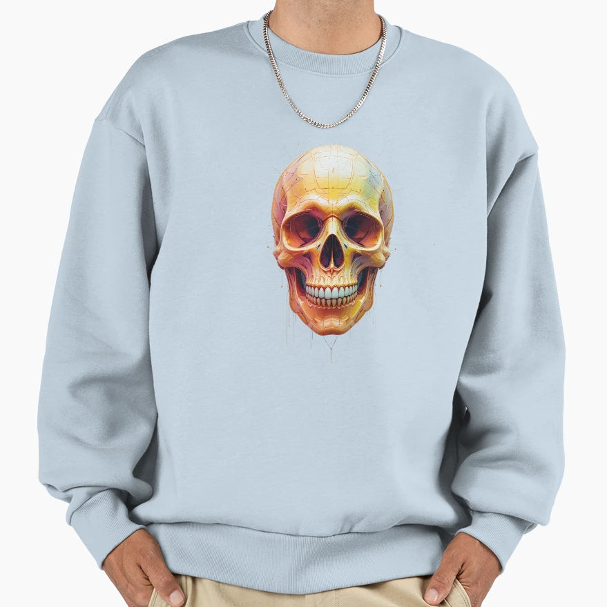 Gold Metal Skull Sweatshirt - Custom Art Print Unisex - T-Shirt, Sweatshirt, Hoodie