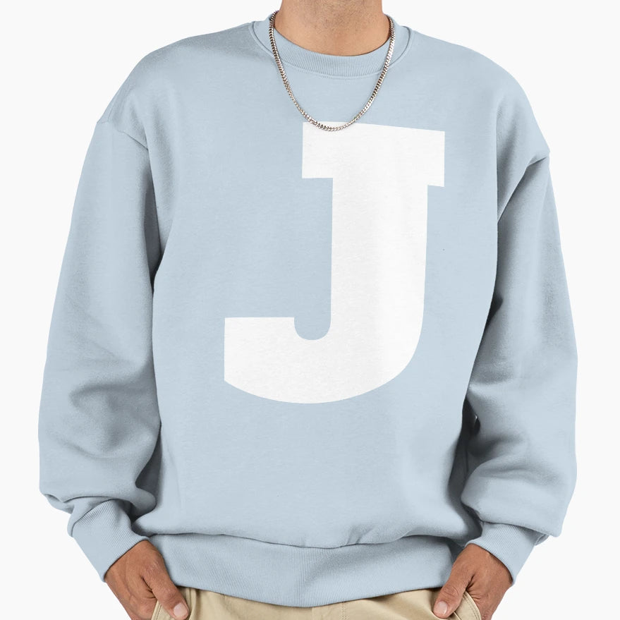 Alphabet J Uppercase Letter J Letter Sweatshirt - Aesthetic Graphic Unisex - T-Shirt, Sweatshirt, Hoodie