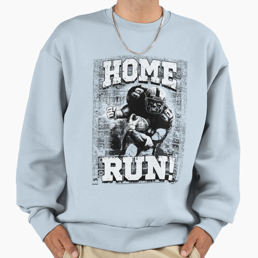 Home Run Football Player Sweatshirt - Graphic Print for Adults - T-Shirt, Sweatshirt, Hoodie