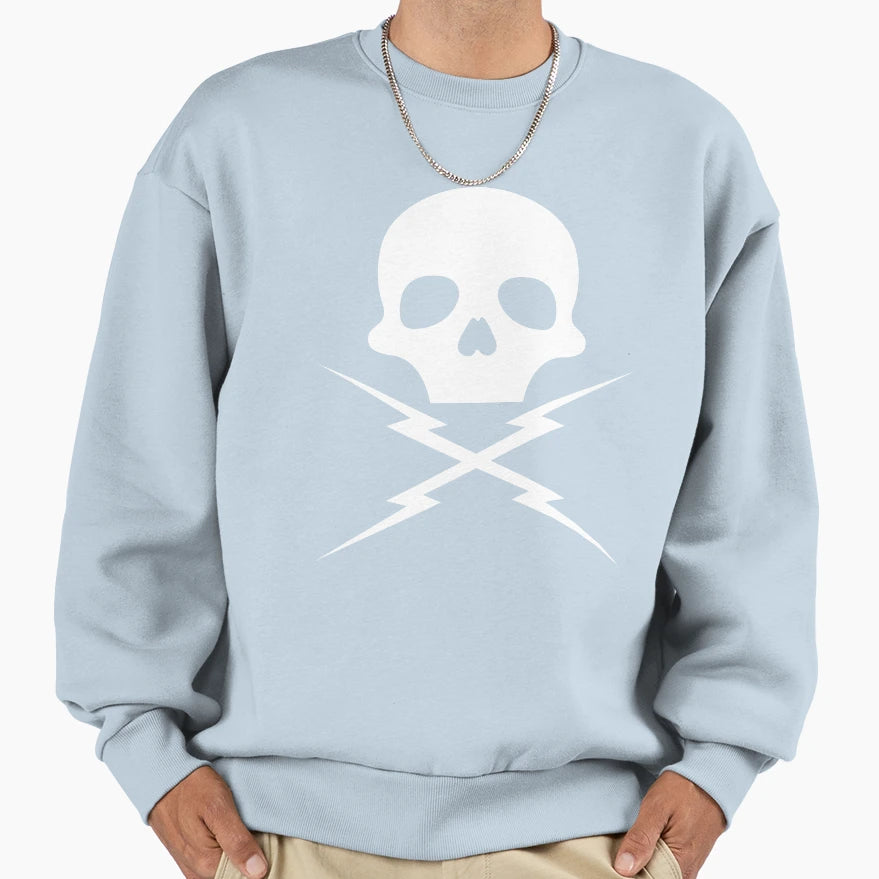 Stuntman Mikes Lightning Skull Sweatshirt - Aesthetic Graphic Men Women - T-Shirt, Sweatshirt, Hoodie
