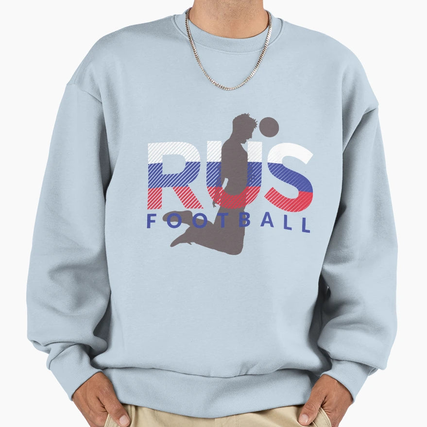 2018 Soccer Cup Russia Flag Rus Sweatshirt - Minimalist Print Unisex - T-Shirt, Sweatshirt, Hoodie